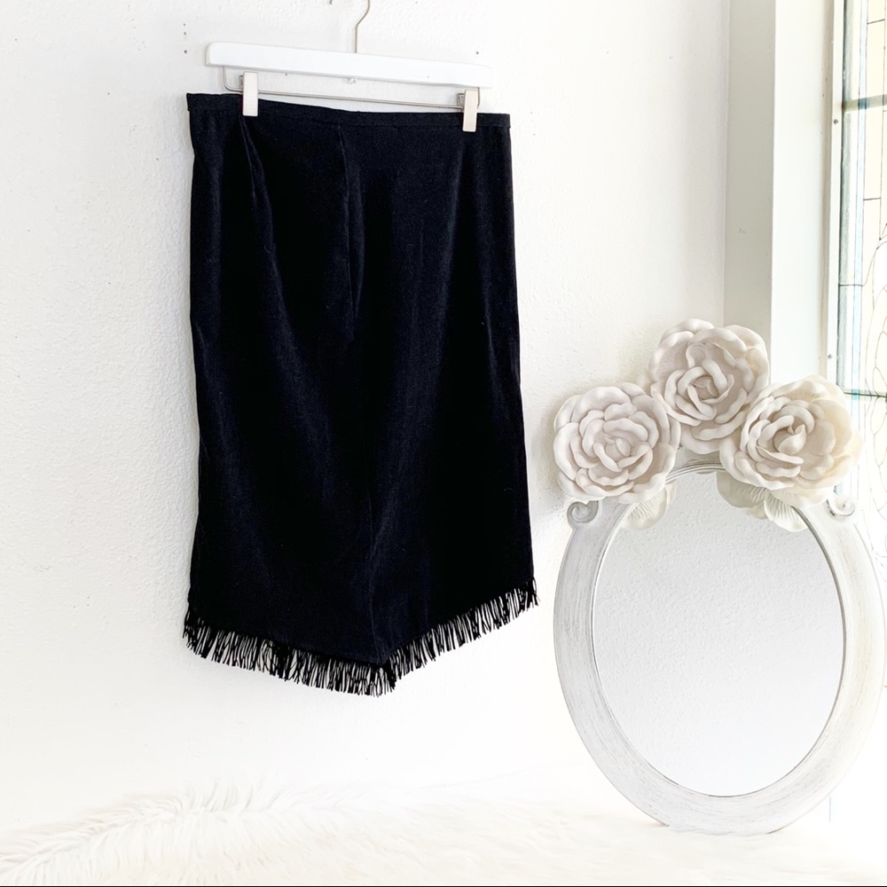 Vintage Rampage Skirt with Fringe Trim